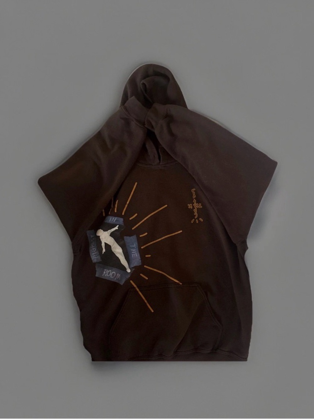 TRAVIS SCOTT Highest In The Room “Not For Decoding” Hoodie Brown (Size M)